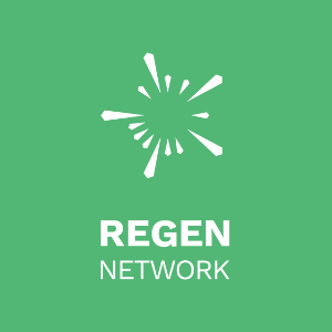 Regen Network logo on green background